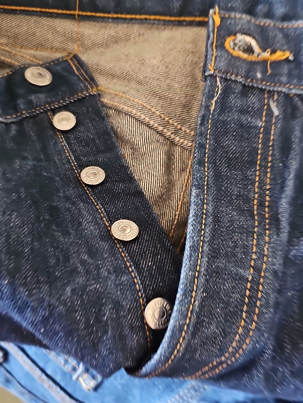 Levi’s 501 XX Original Fit Button Fly Dark Straight Leg Jeans 34x34 actual 34x32 - Picture 7 of 13